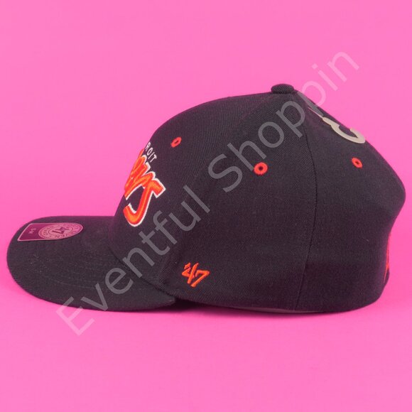 47 Detroit Tigers Hat Mens S-M Navy Blue Wool Blend Script New - Picture 5 of 12